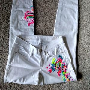 Lilly Pulitzer South Ocean Skinny Embroidered Pant